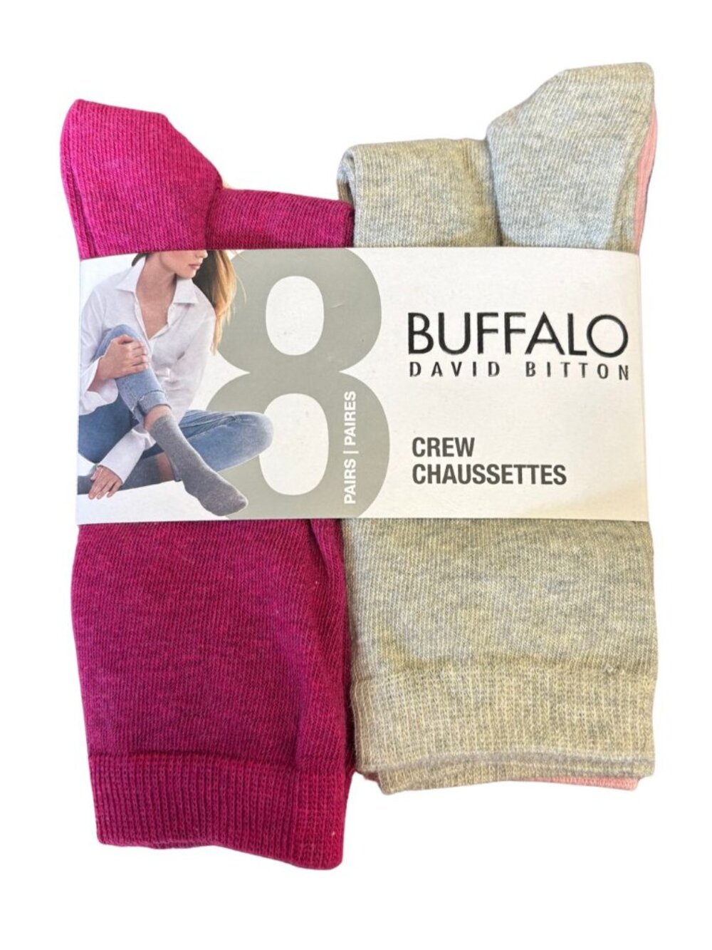 Buffalo Women's Socks | 8 Pack | Multi Colour | Size 6-10 **NEW